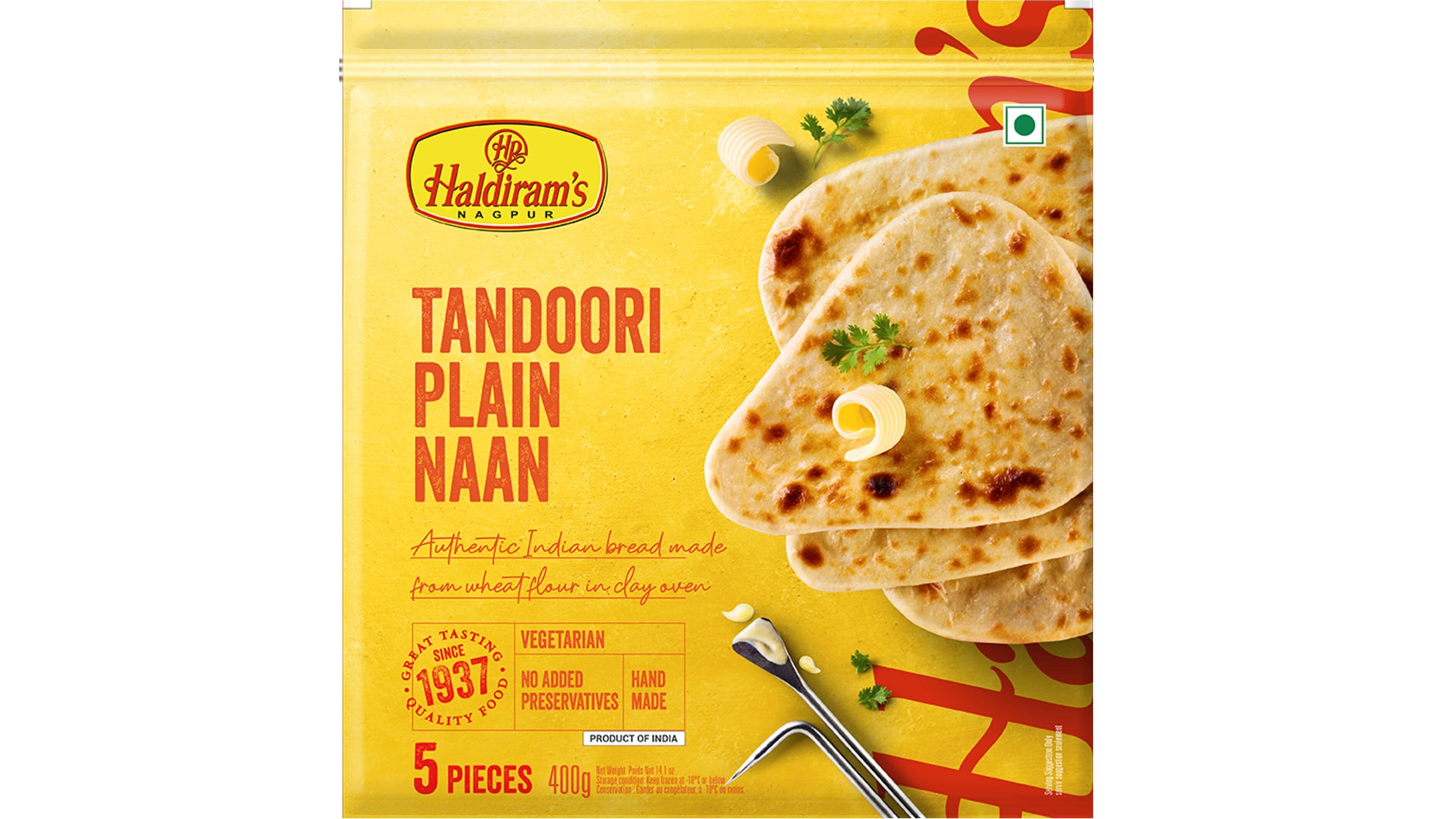 Haldiram Plain Naan 400 g