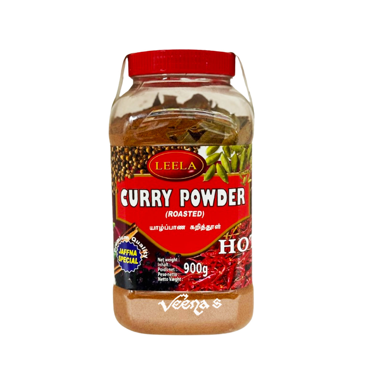 Leela Curry Powder Roasted Hot 900 g