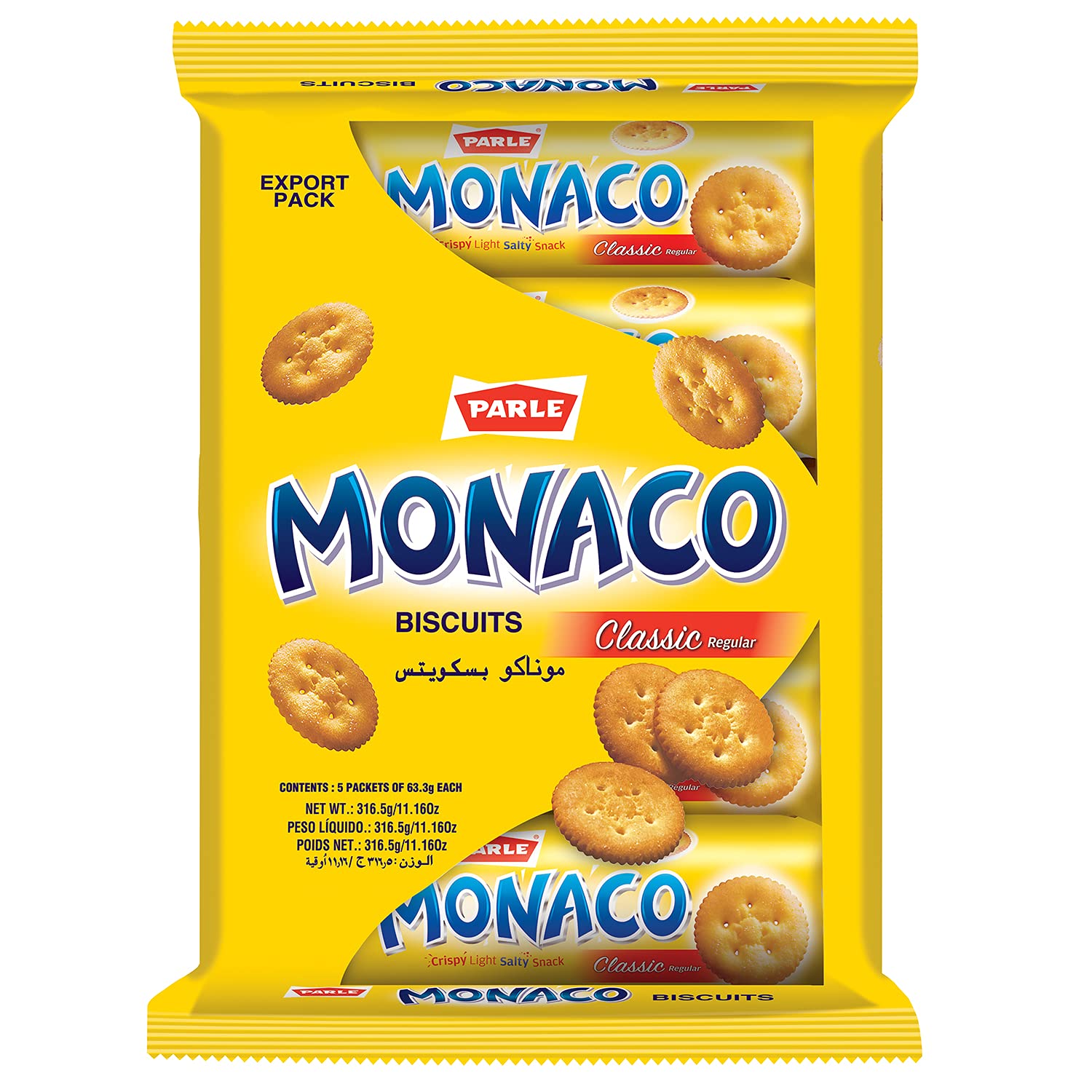 Parle Monaco Biscuits Value Pack 316.5 g