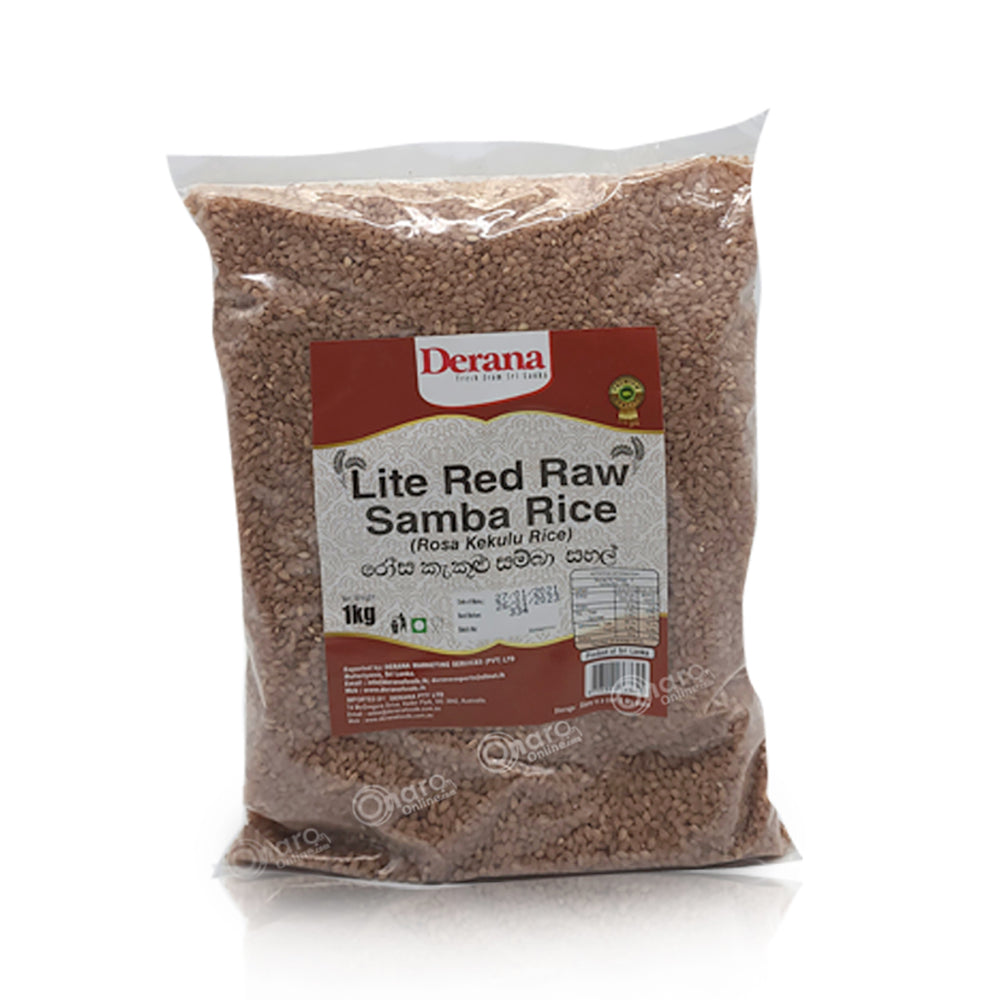 Derana Lite Red Raw Samba Rice 1 kg