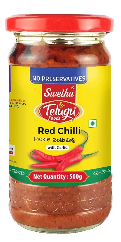 Telugu Red Chilli Pickle With Garlic 1 kg