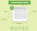 Viya 8 Inch Square Plate 25 Pieces
