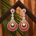 Ruby Pearl Dewdrop Earrings