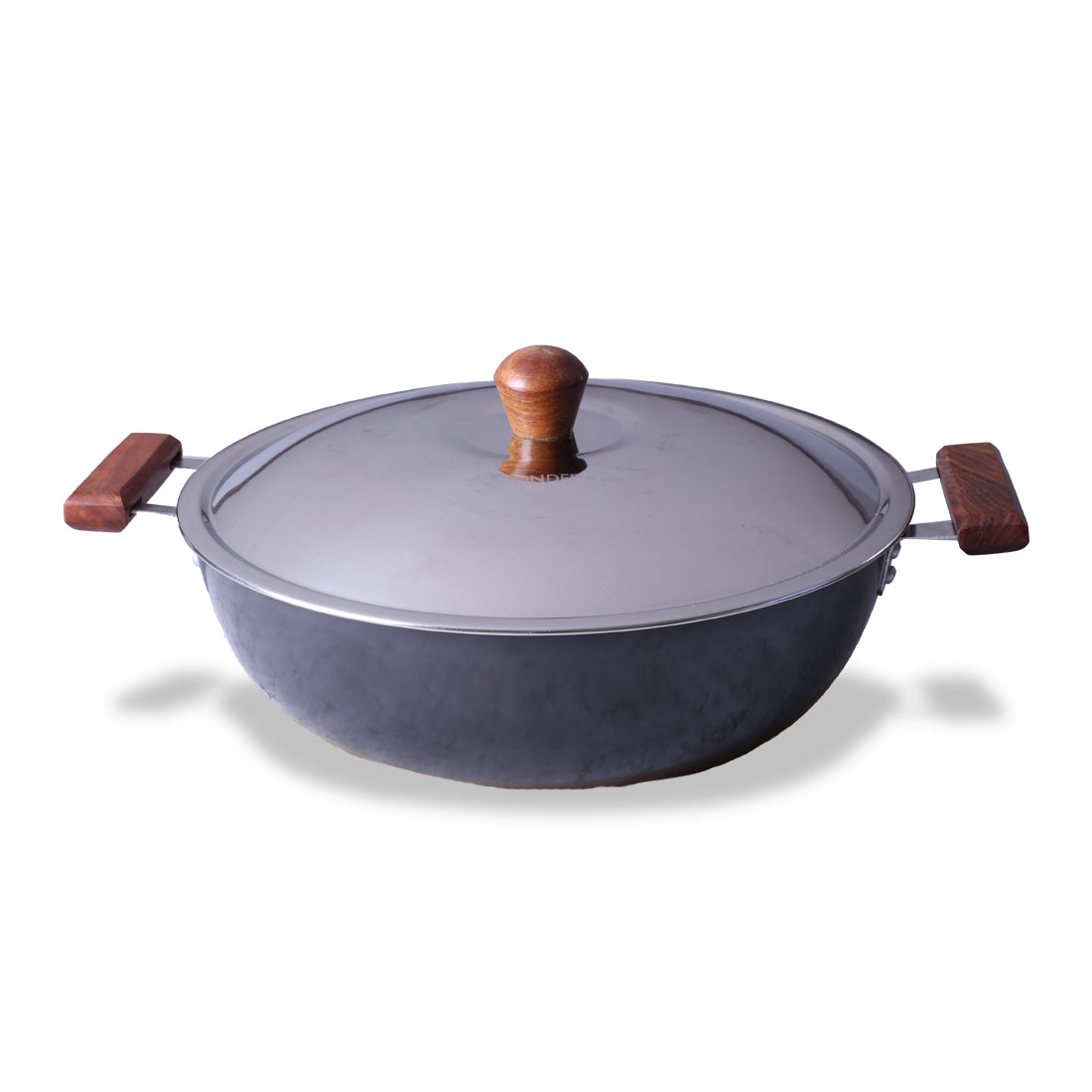 Wonderchef Ebony Hard Annodized Kadhai with Lid 30cm 6 L