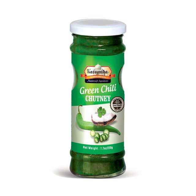 Katoomba Green Chilli Chutney Medium 220 g