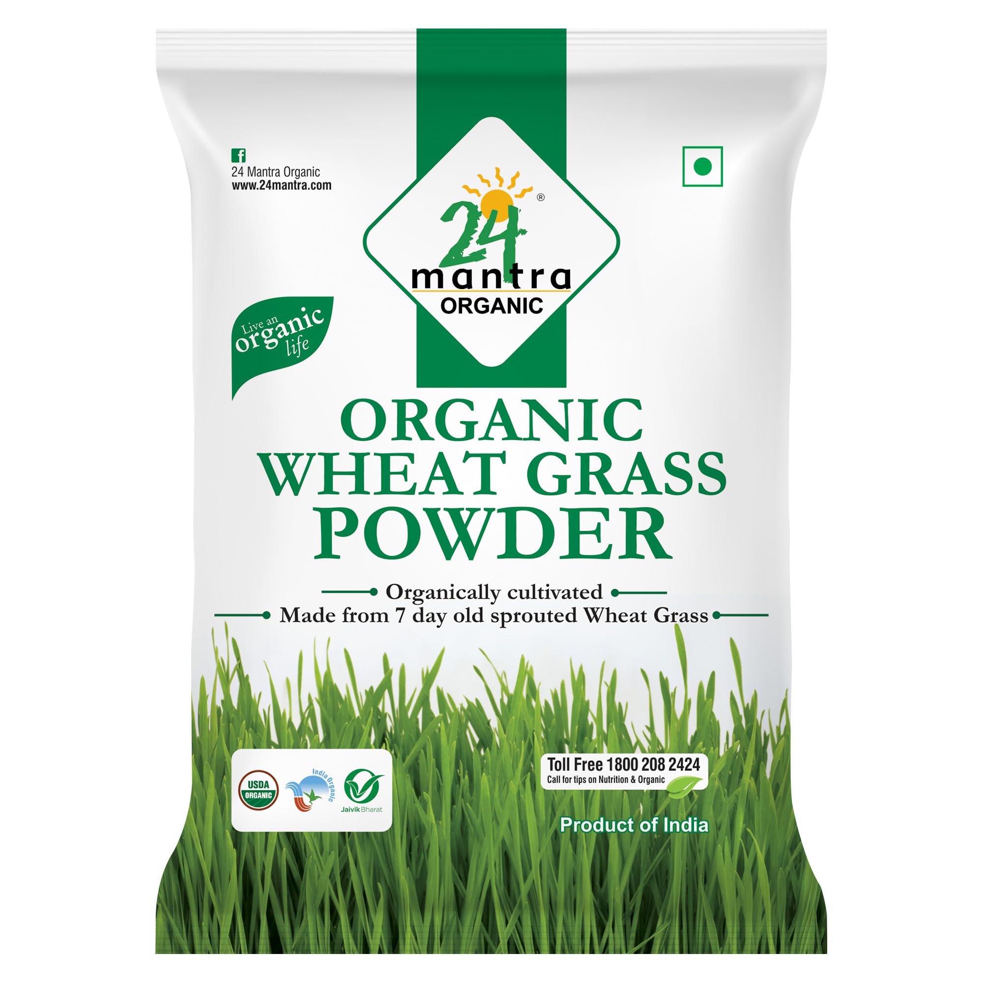 24MANTRA Organic Wheat Grass Pwd 100 g
