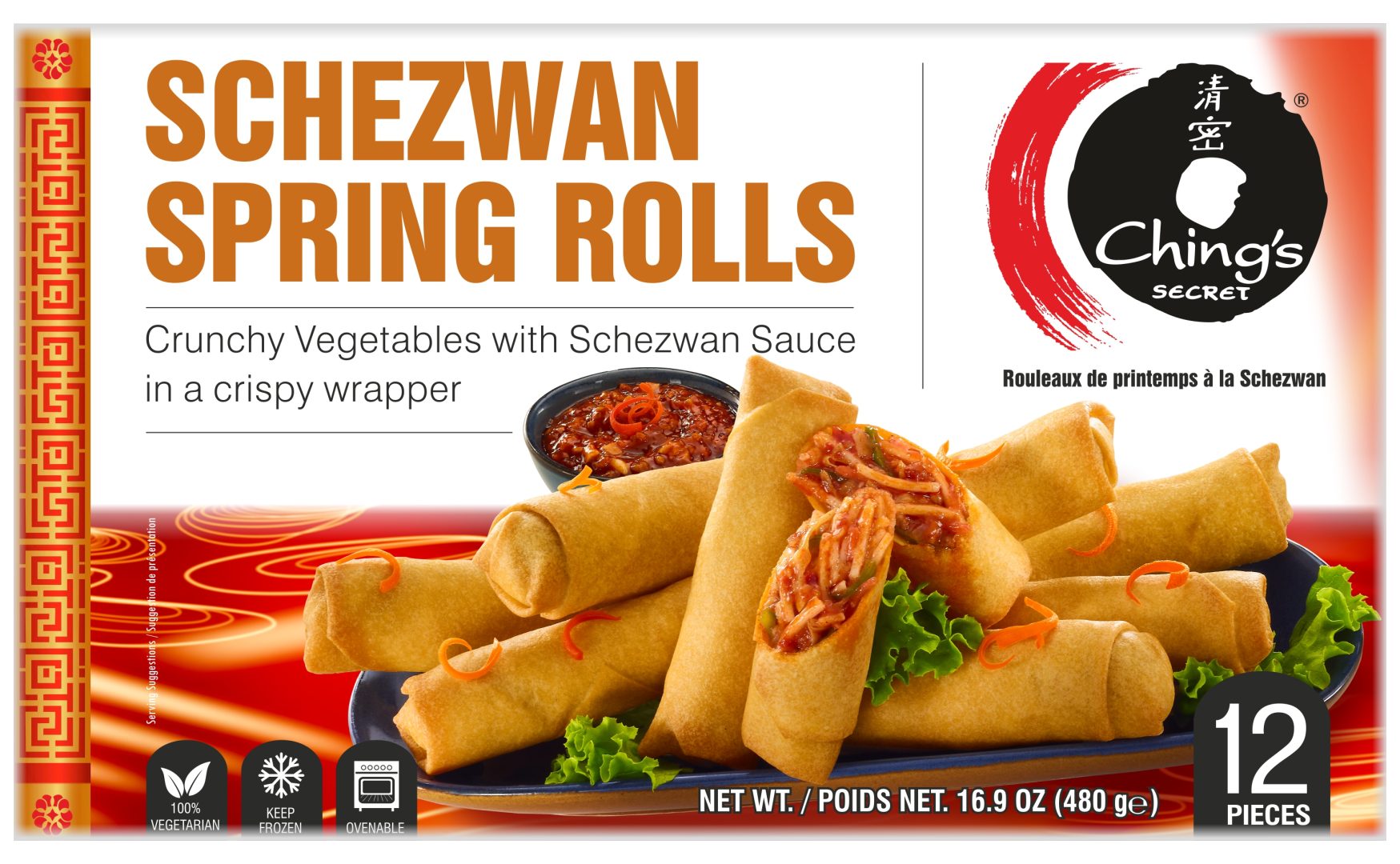 Chings Chezwan Spring Rolls 12 Pieces