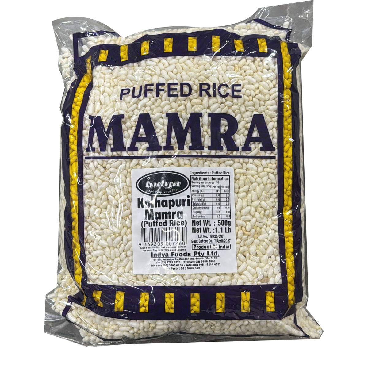 Indya Koh Puffed Rice 500 g
