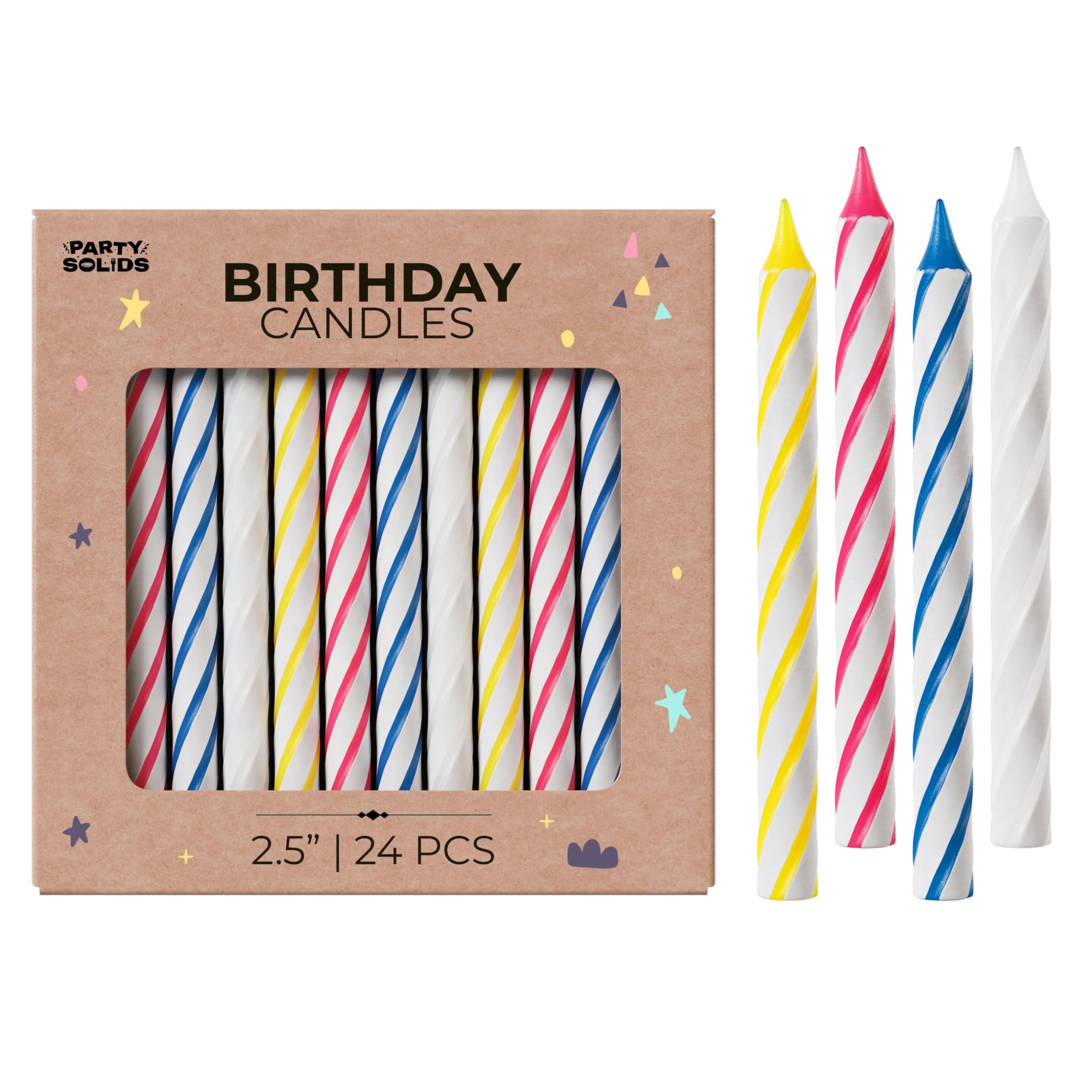 Party Cake Candles 4 Pieces