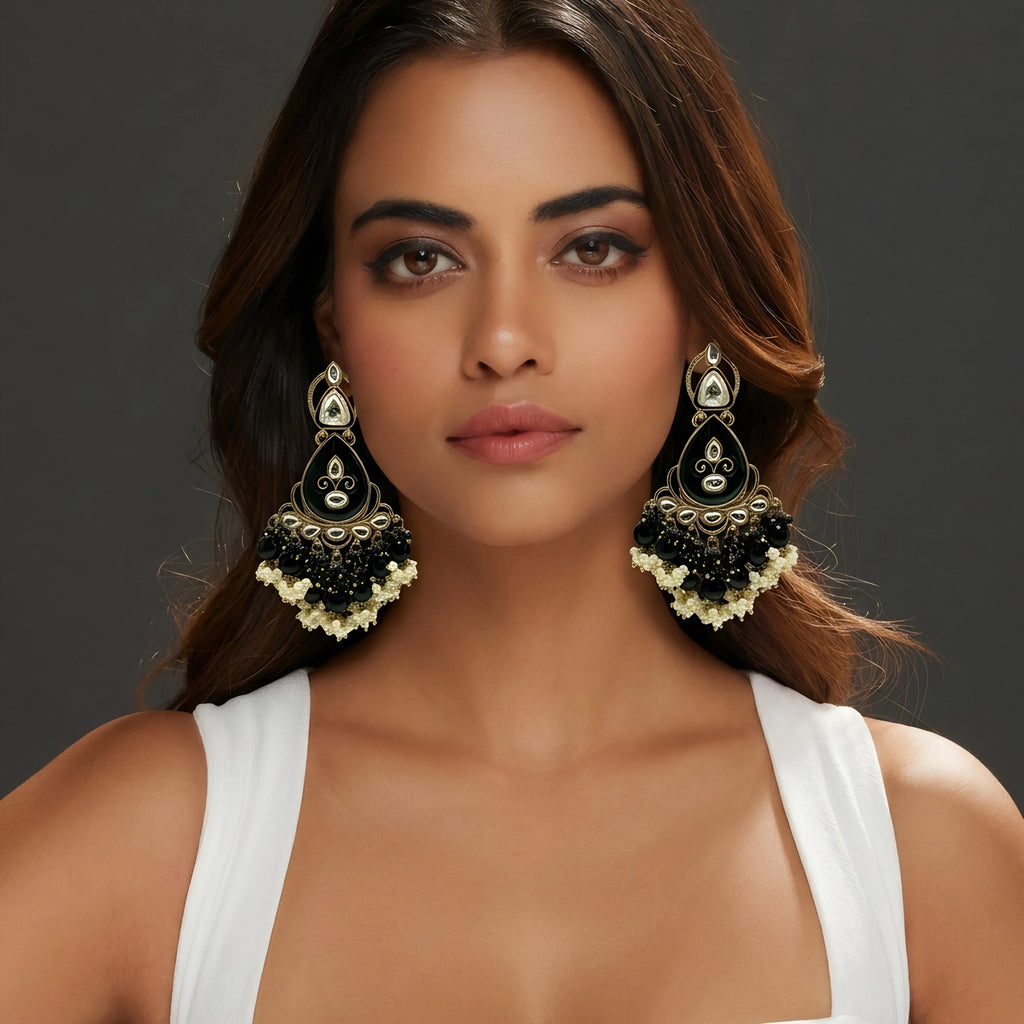 Black Ethnic Danglers
