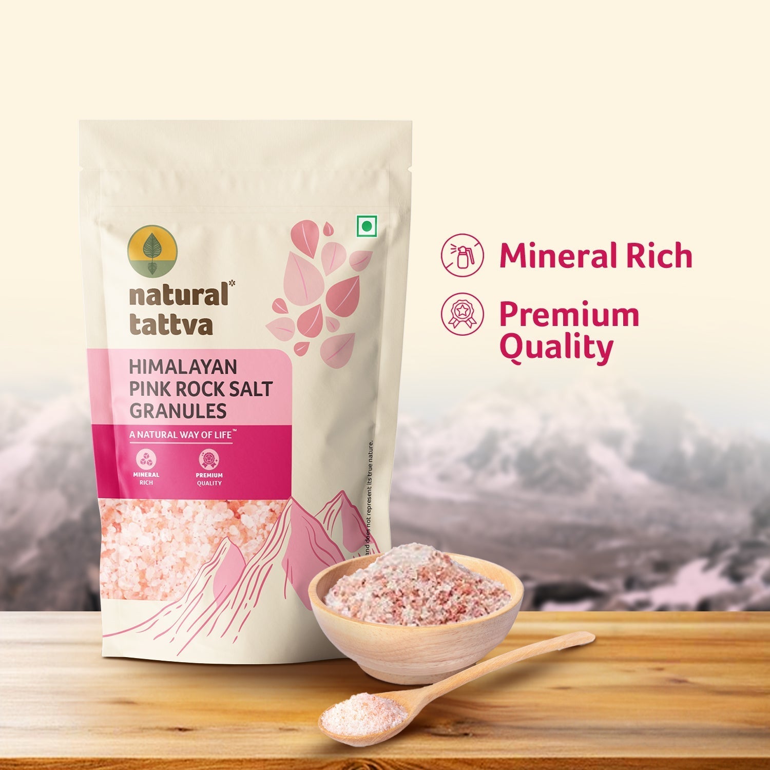 Organic Tattva Organic Himalayan Pink Salt Granules 500 g