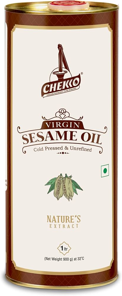 Thulasi Cold Pressed Wood Chekku Sesame Oil 1 L