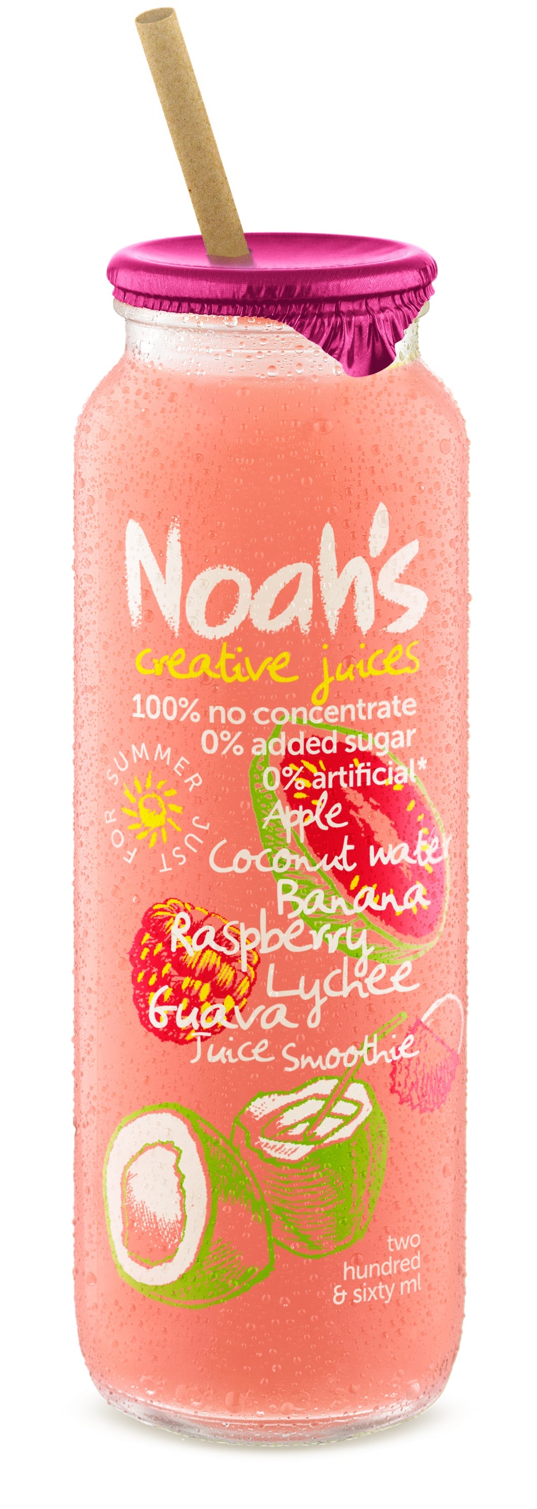 Noahs Raspberry Coconut Water Lychee 260 ml