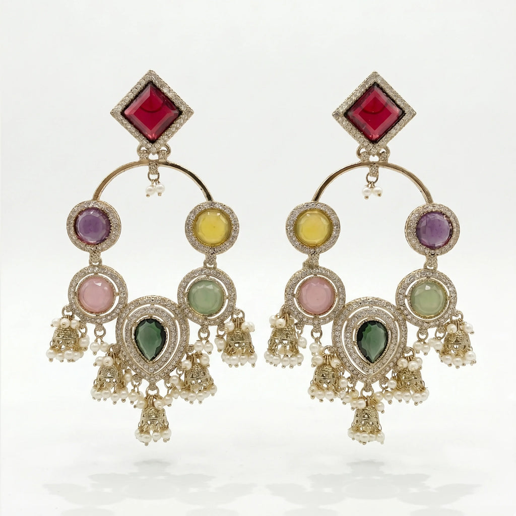 Ira Mehfil Multi Stone Earrings