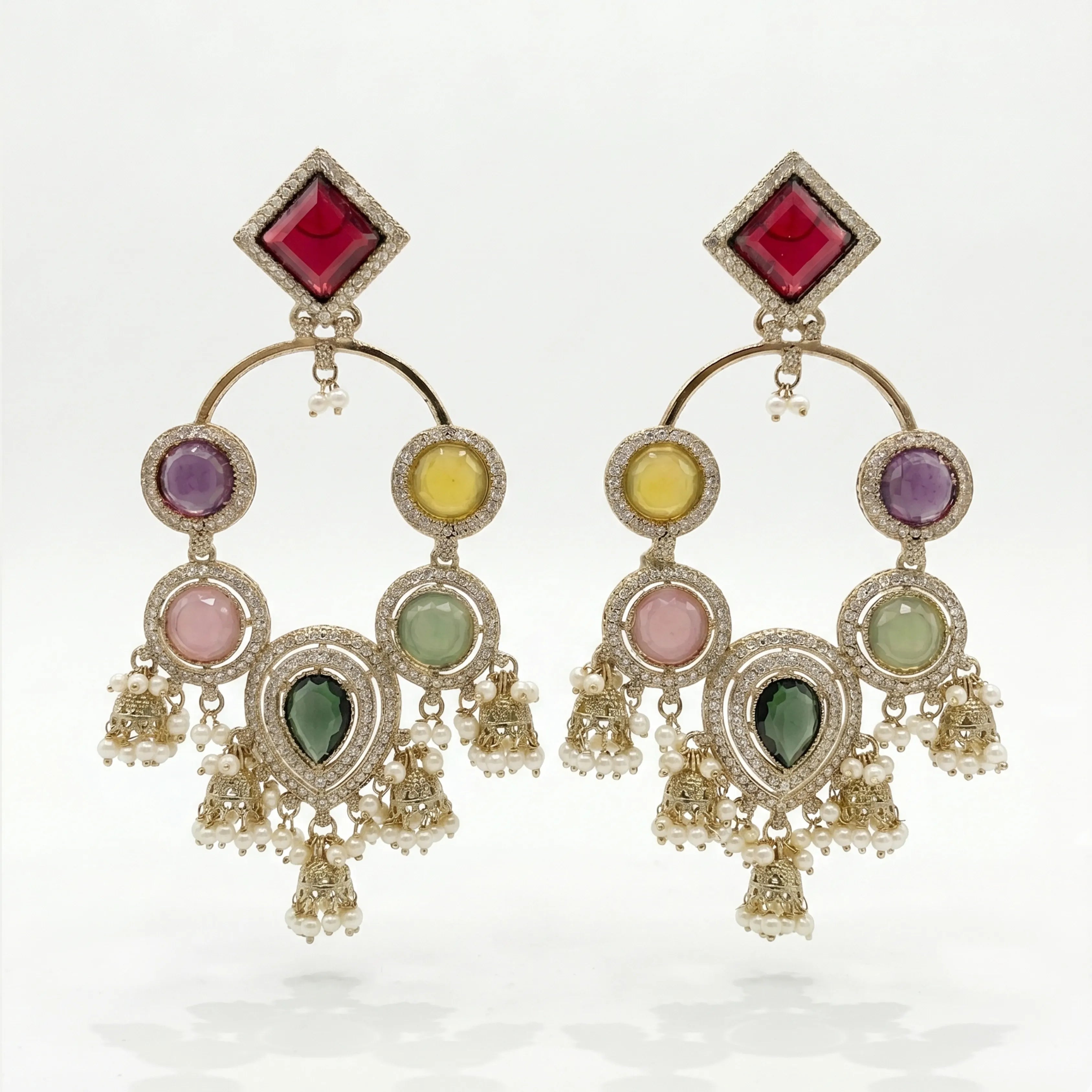 Ira Mehfil Multi Stone Earrings