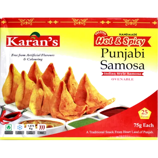 Karan'S Punjabi Samosa Hot & Spicy 25Pcs 75 g
