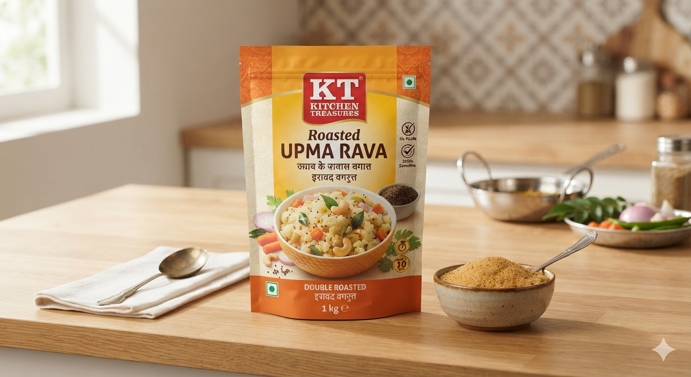 Kitchen Treasure Double Roasted Upma Rava 1 kg