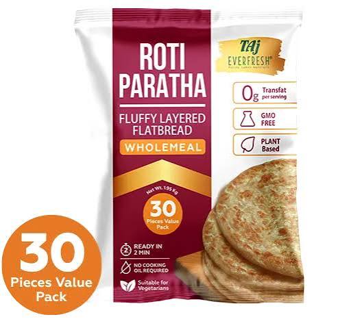 Taj Everfresh Wholemeal Paratha 30 Pieces