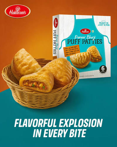 Haldiram Paneer Bhurji Puff Patties 6 Pack