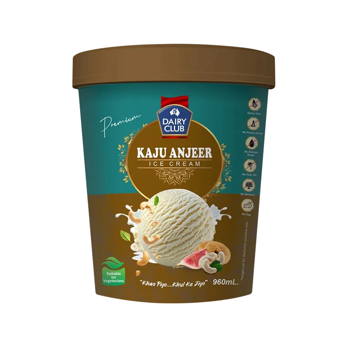 Dairy Club Kaju Anjeer Ice Cream 960 ml