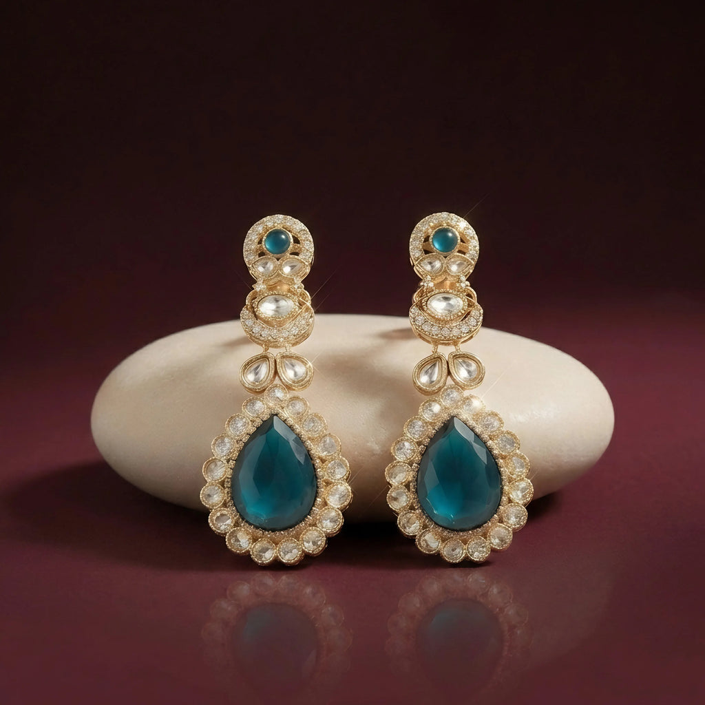Blue Noir Danglers