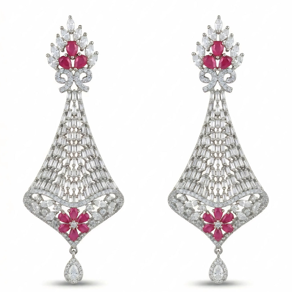 Silver Ruby Grace Drops