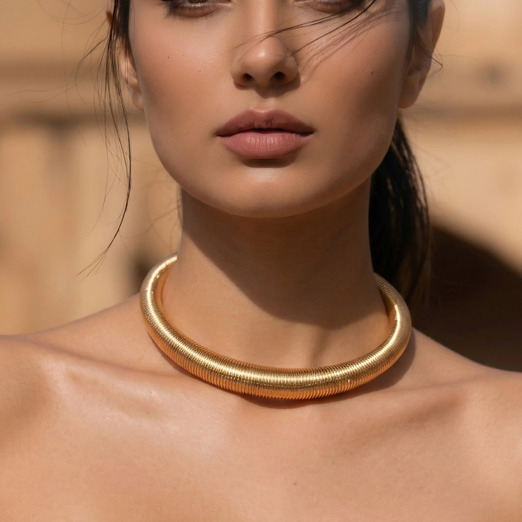 Spring Coil Gold Necklace