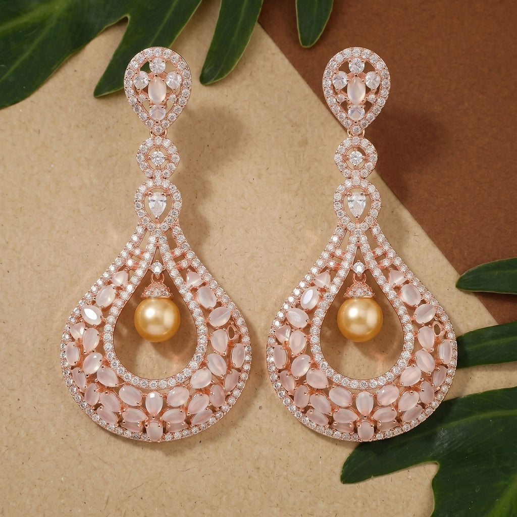 Lilac Pearl Dewdrop Earrings