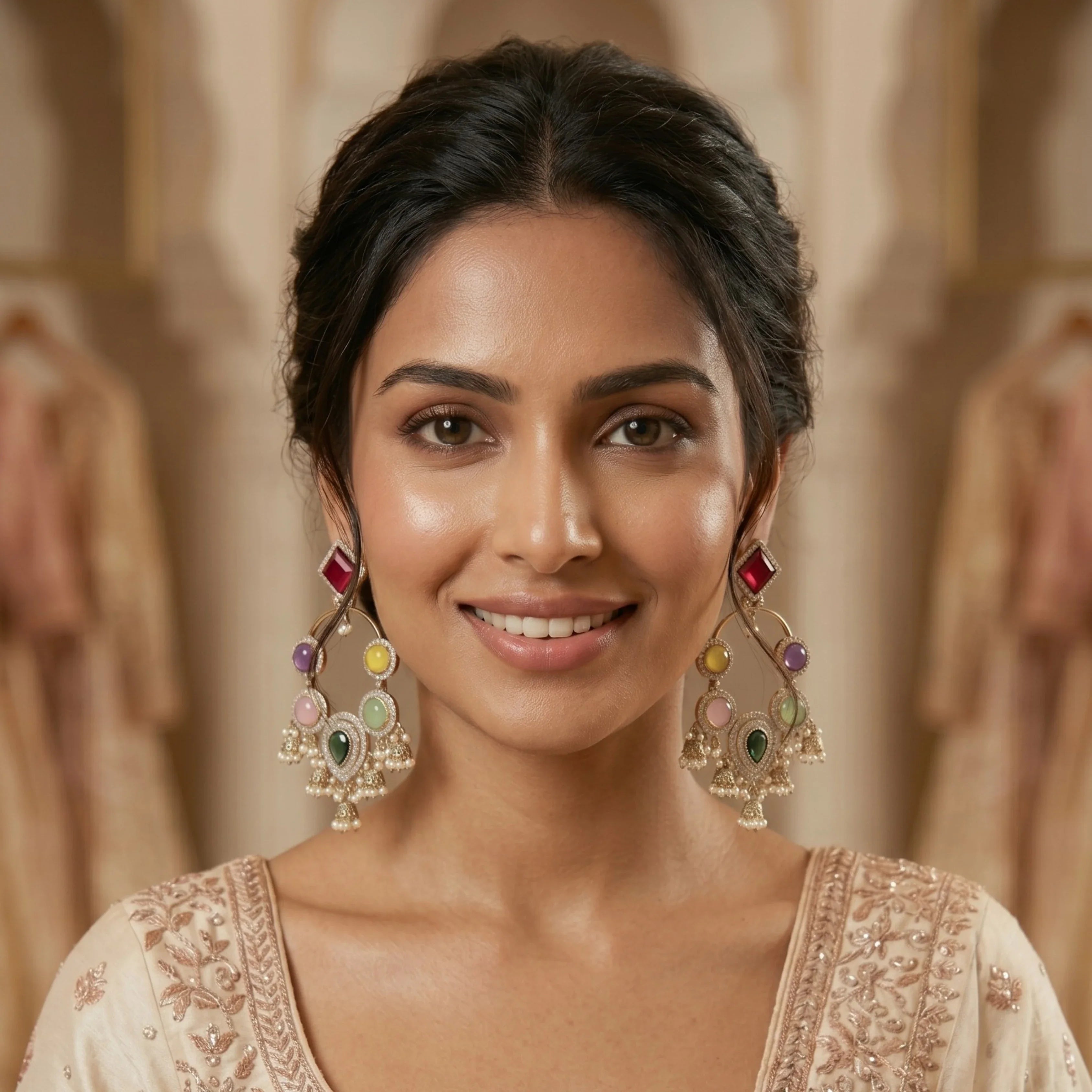 Ira Mehfil Multi Stone Earrings