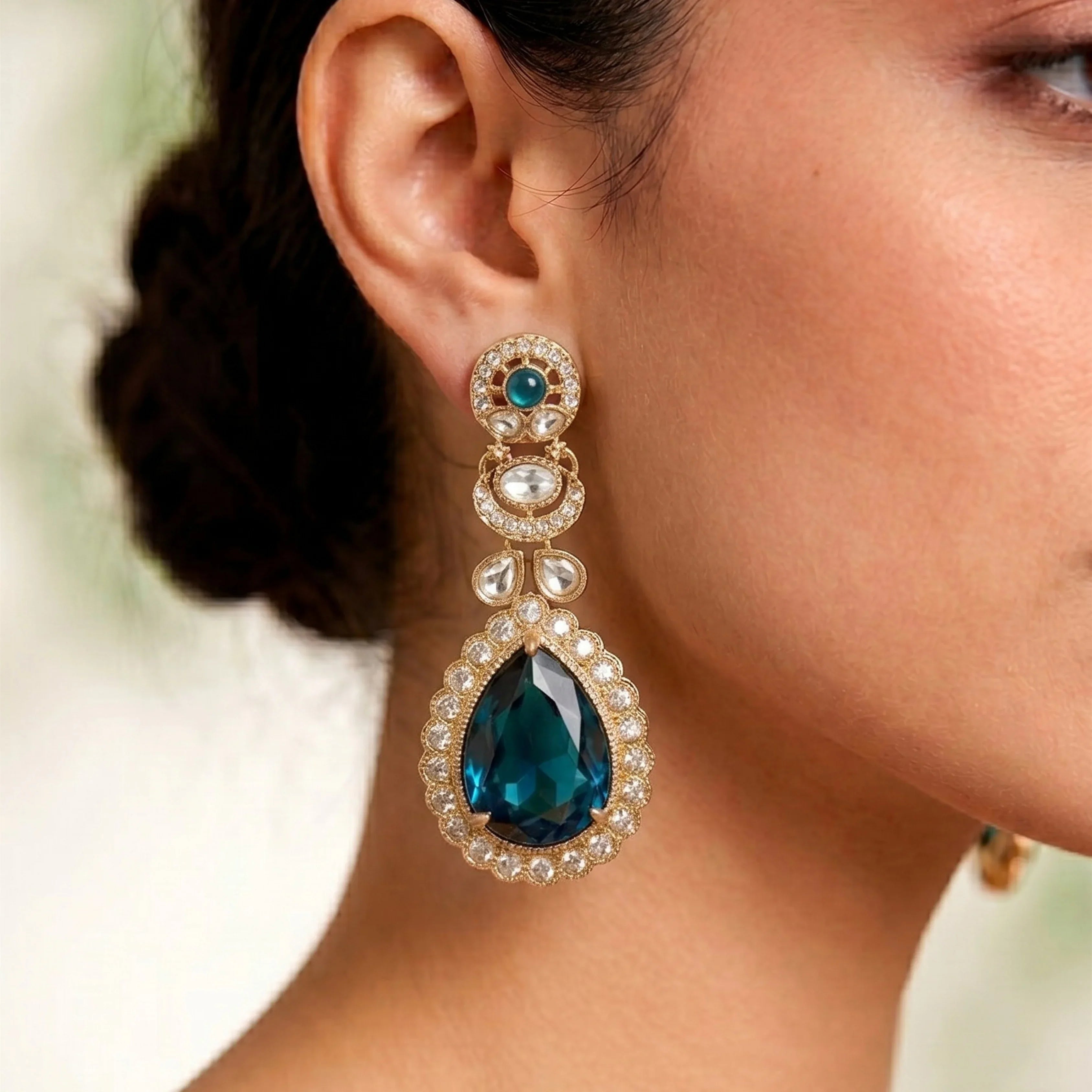 Blue Noir Danglers