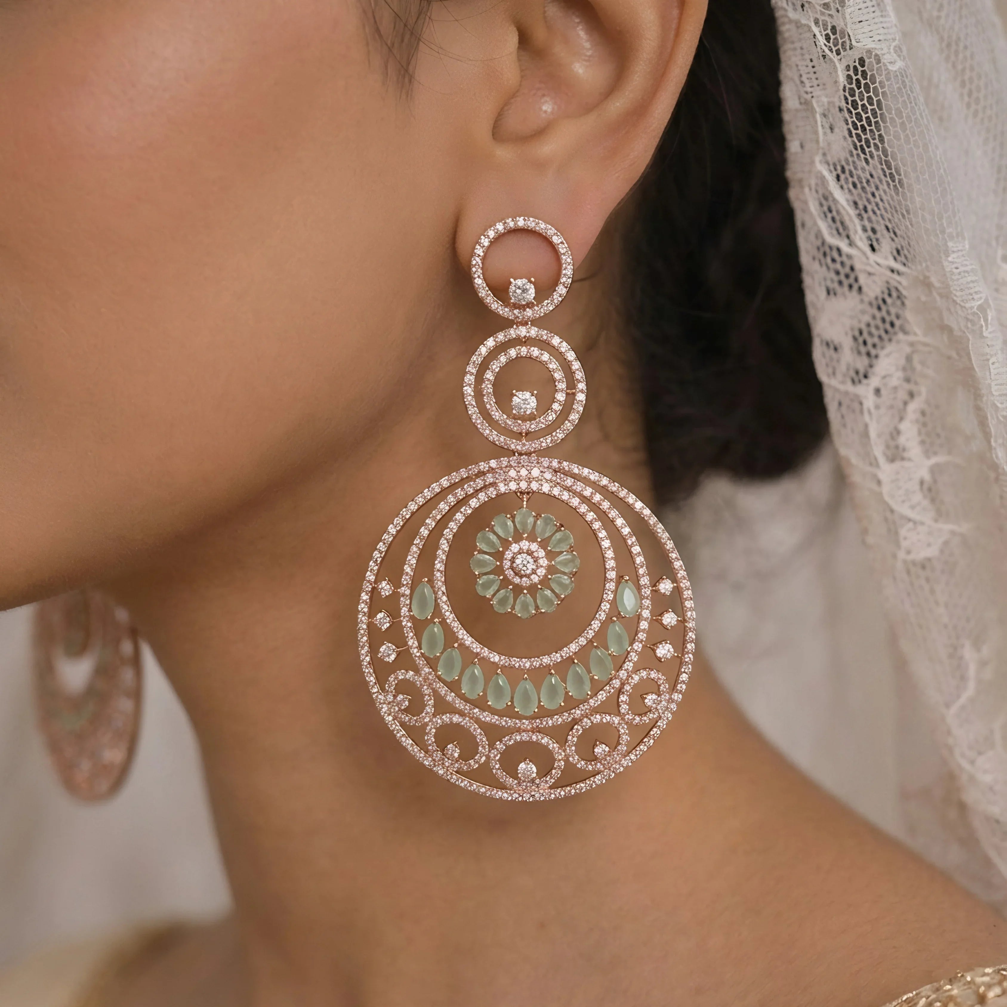 Rose Aura Spark Earrings