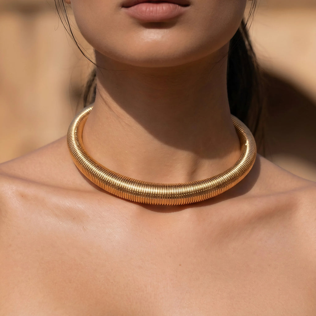 Spring Coil Gold Necklace