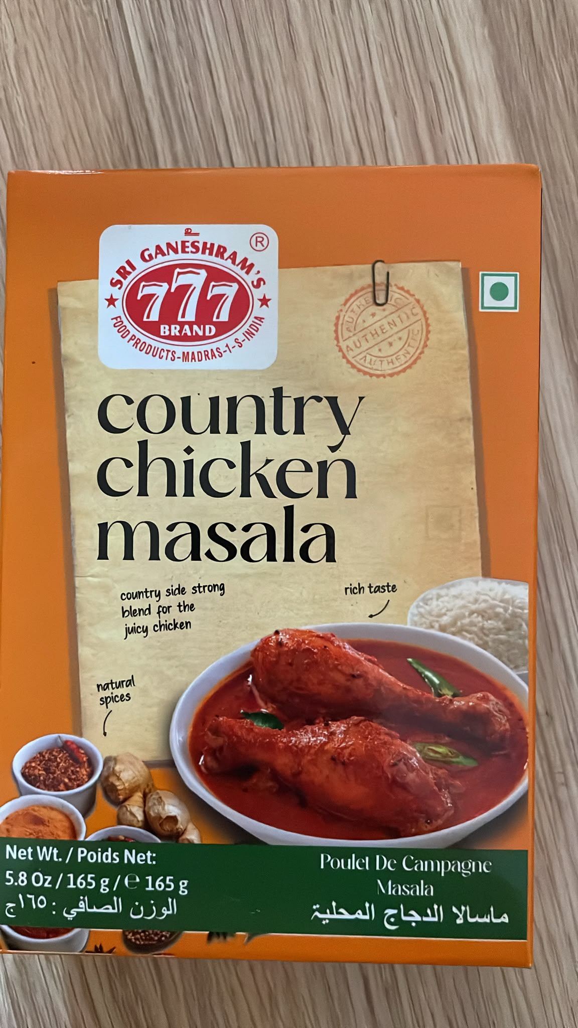 777 Country Chicken Masala 165g