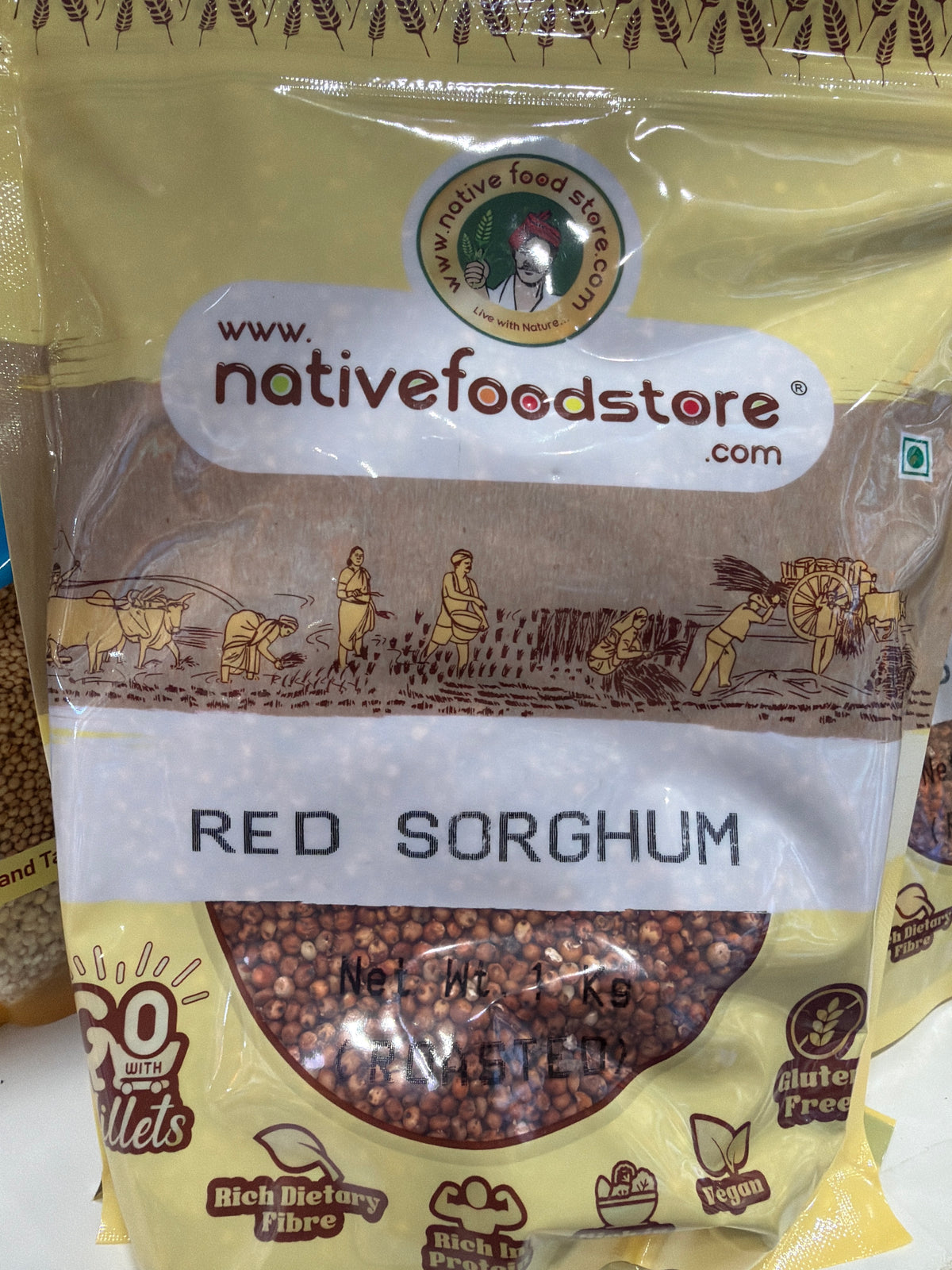 Native food red sorghum 1kg