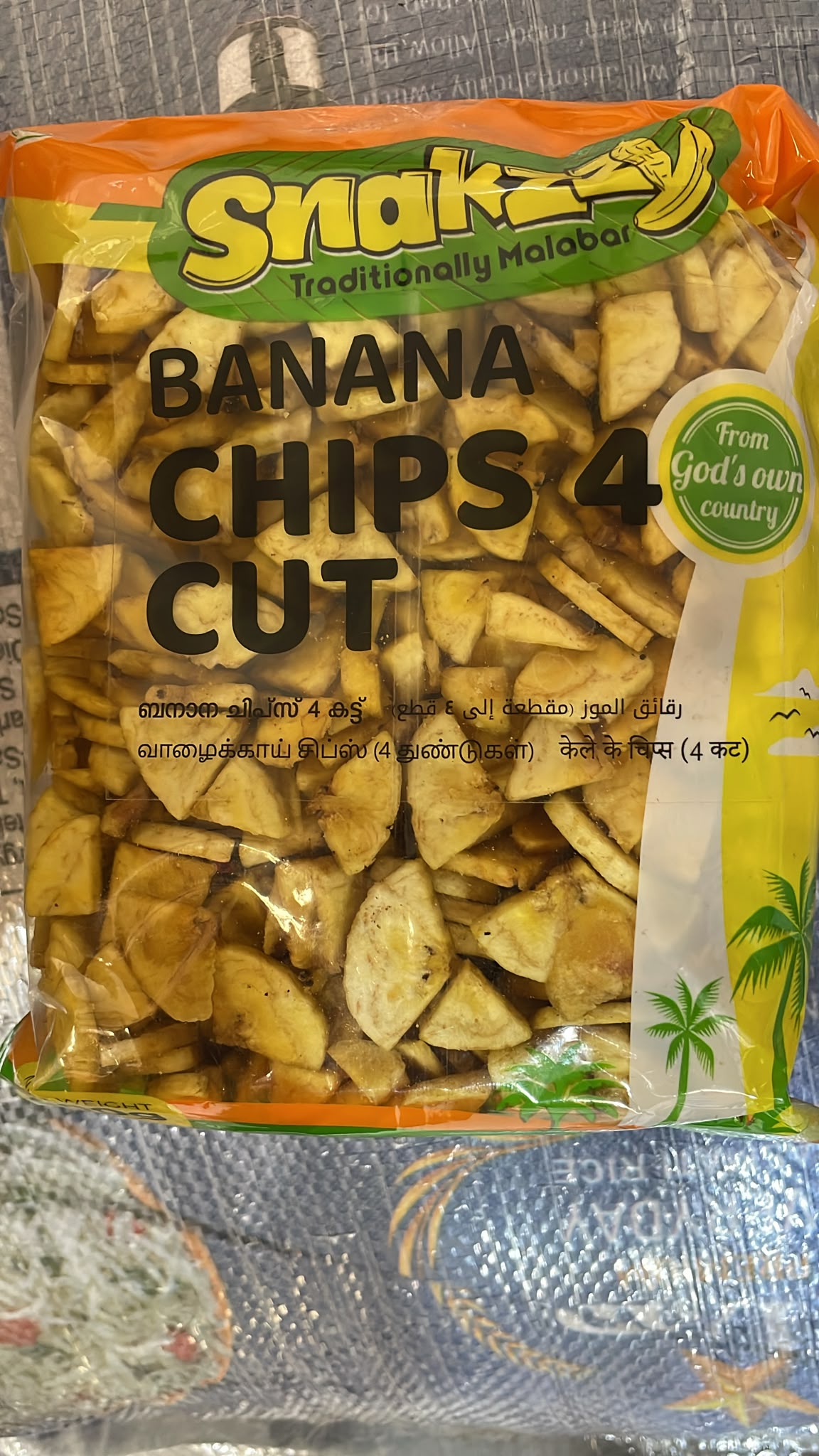 snackzzy banana cut chips 400g