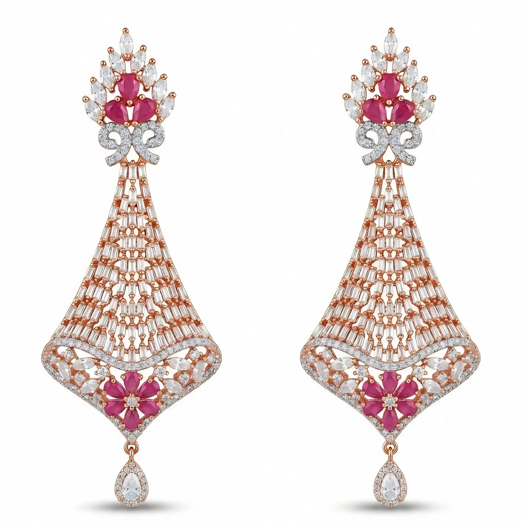 Rose Sleek Drop Earrings