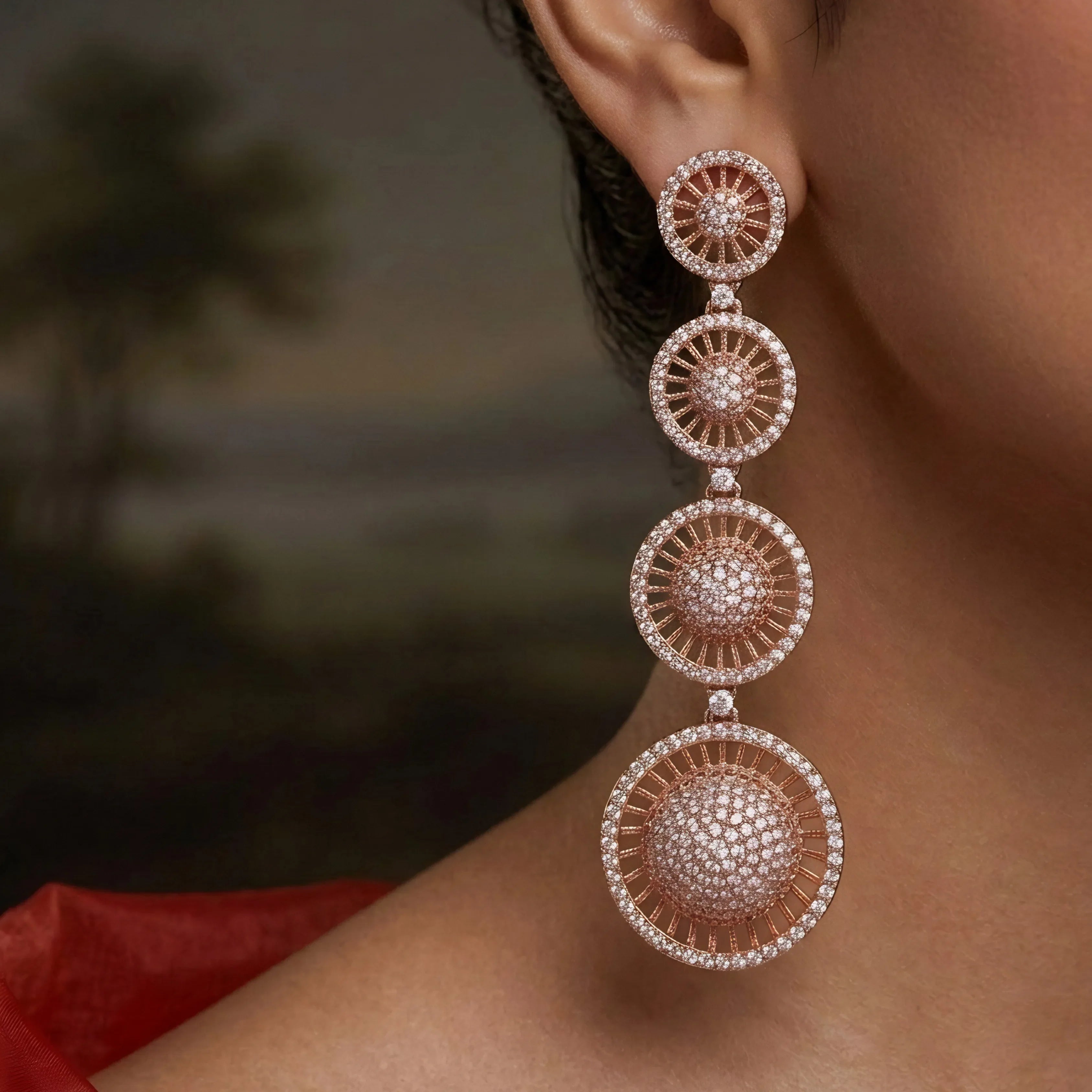 Rose Cascade Basket Danglers