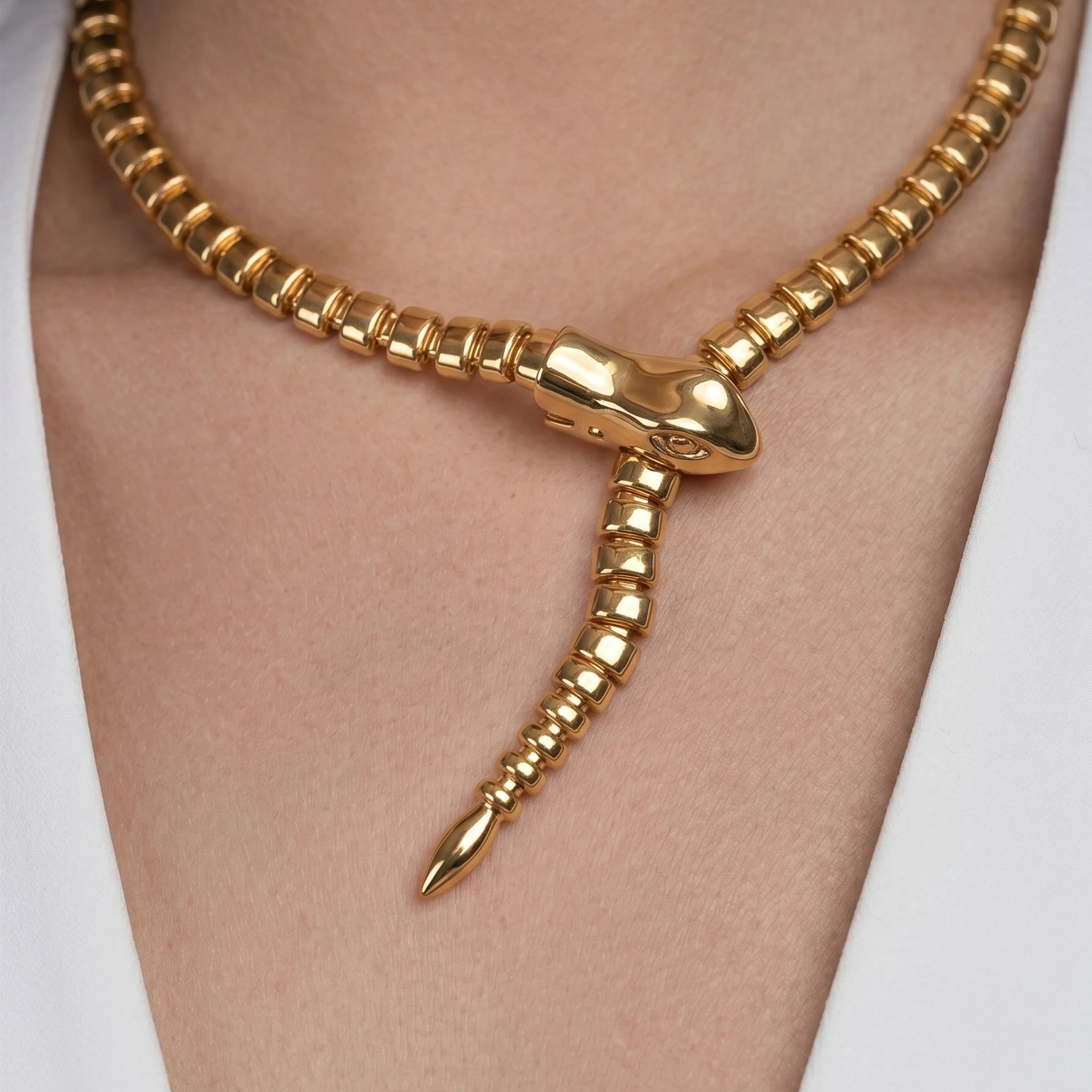 Golden Serpent Necklace