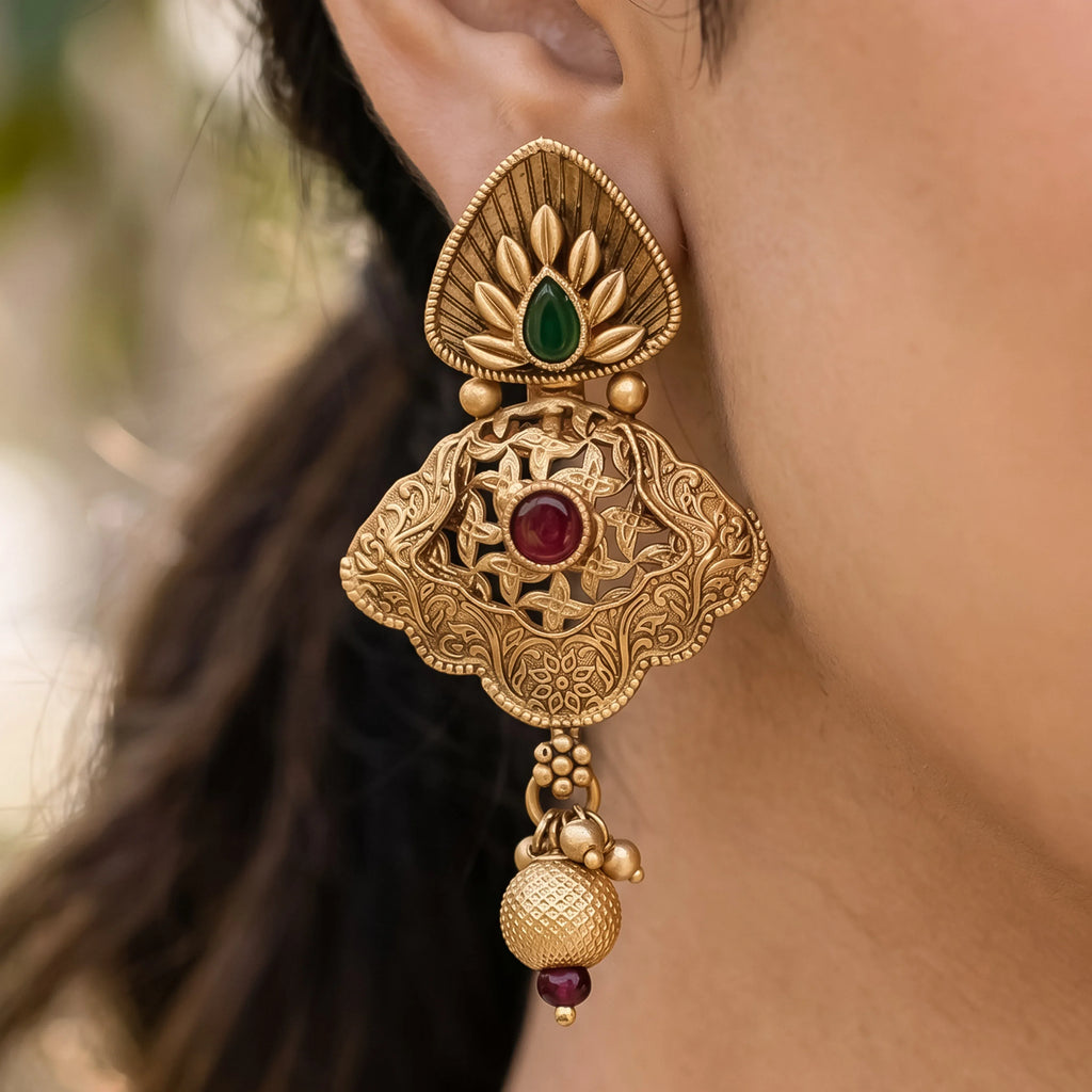 Rajwadi Gulnaar Heritage Necklace Set