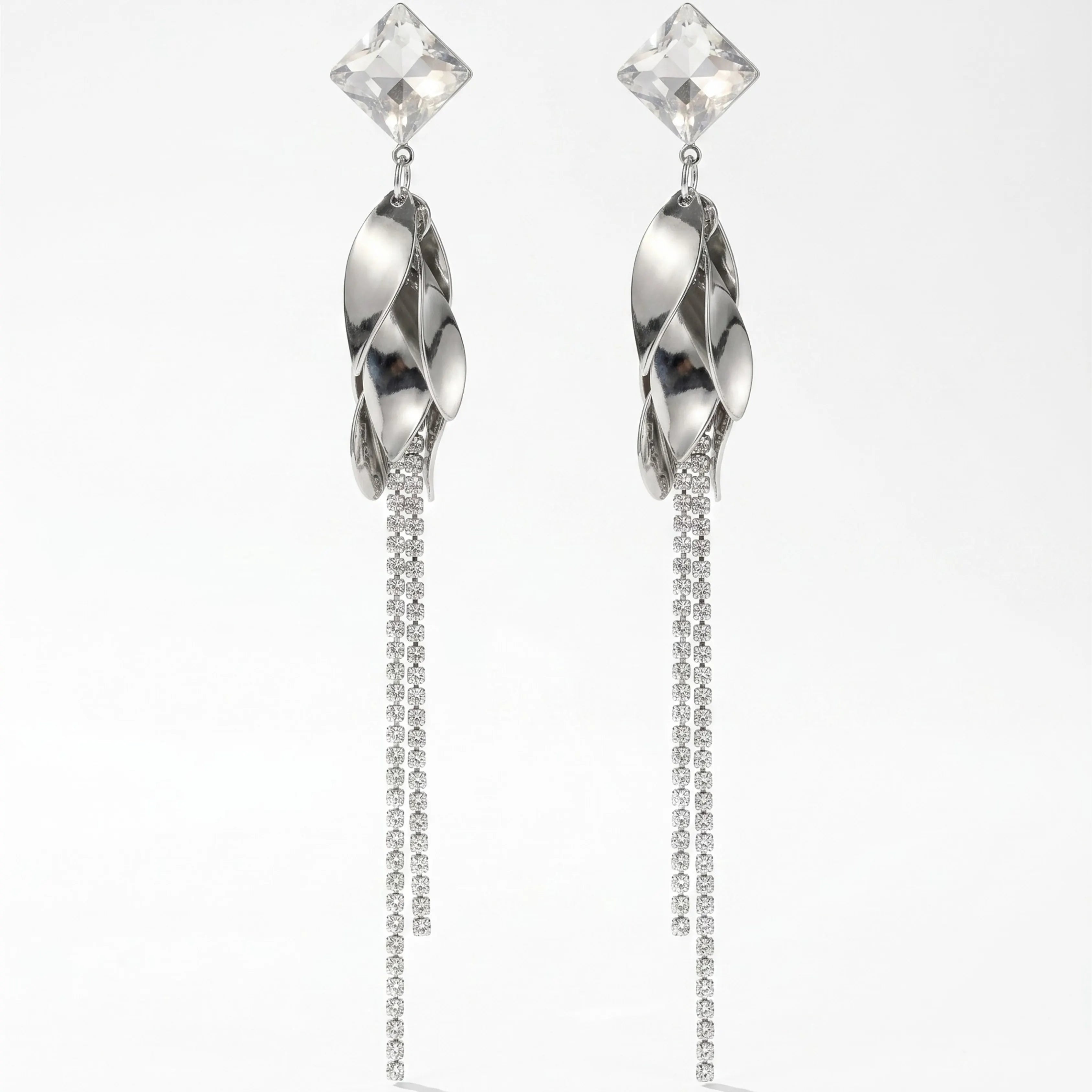 Silver Shimmer Leaf Tassels