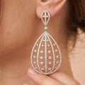Celeste Basket Rose Earrings