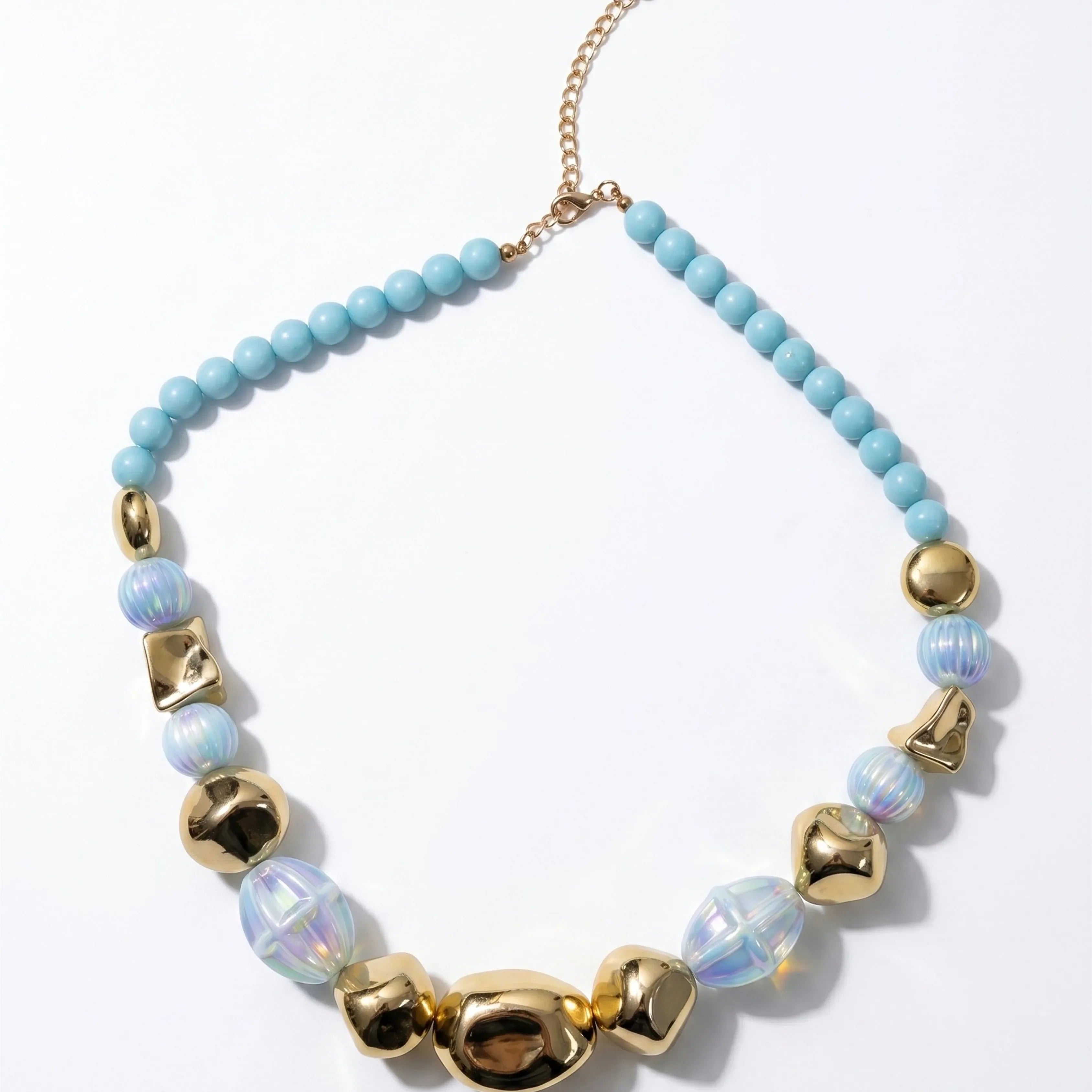 Sky Azure Bead Necklace
