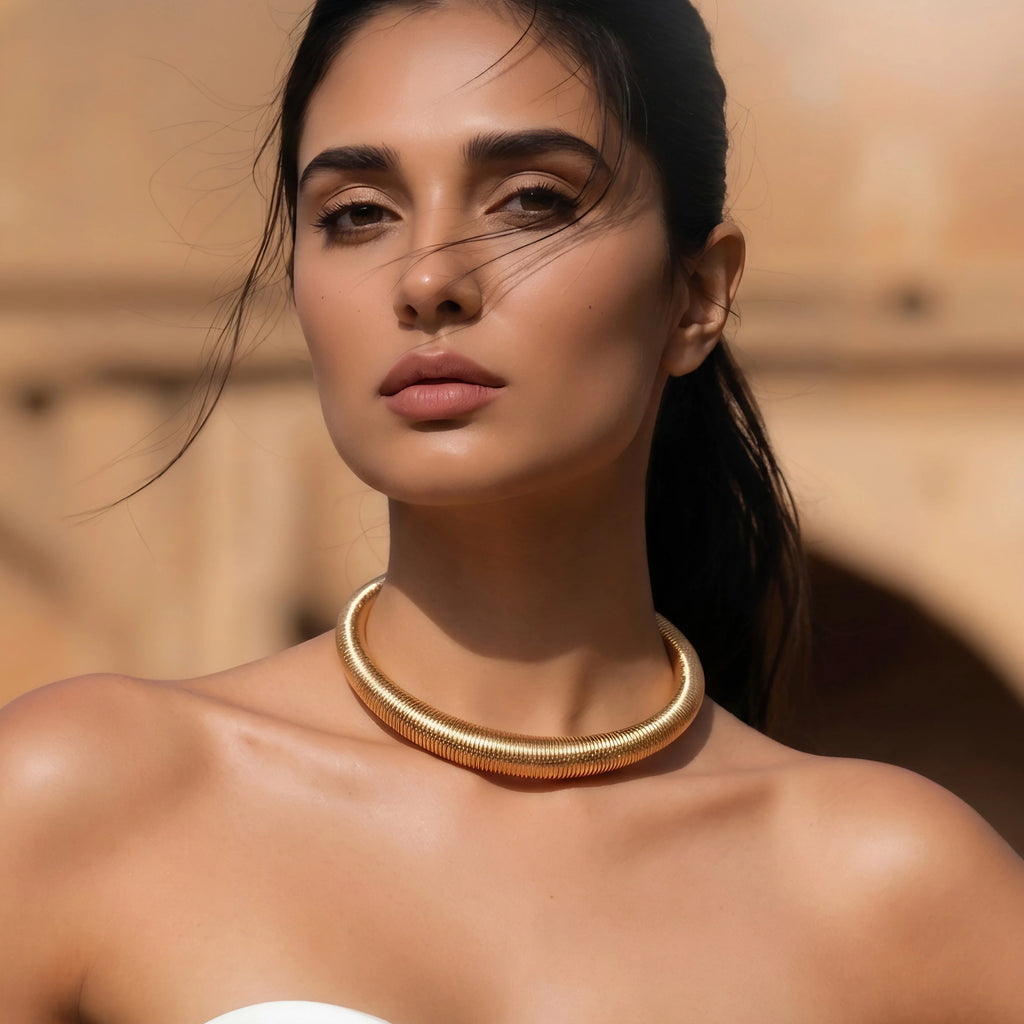 Spring Coil Gold Necklace