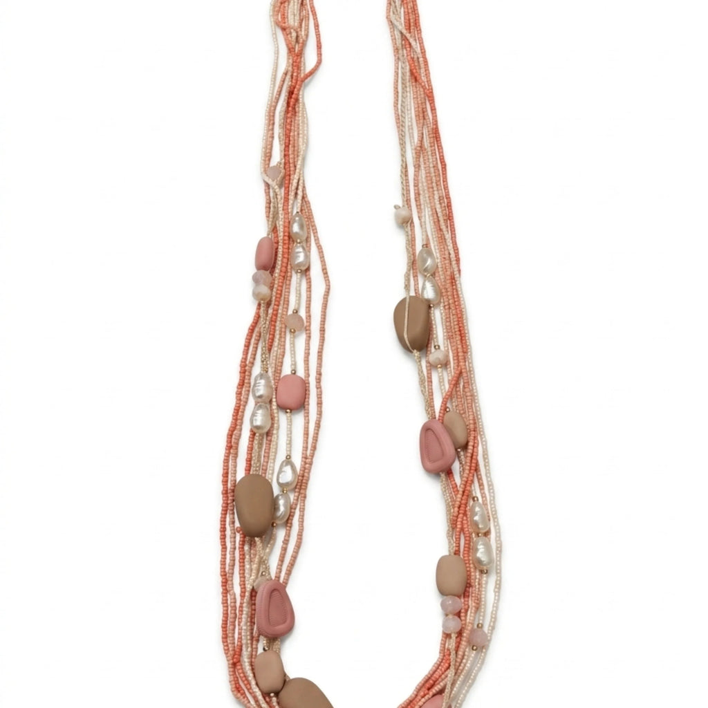 Peach Beige Layered Elegance