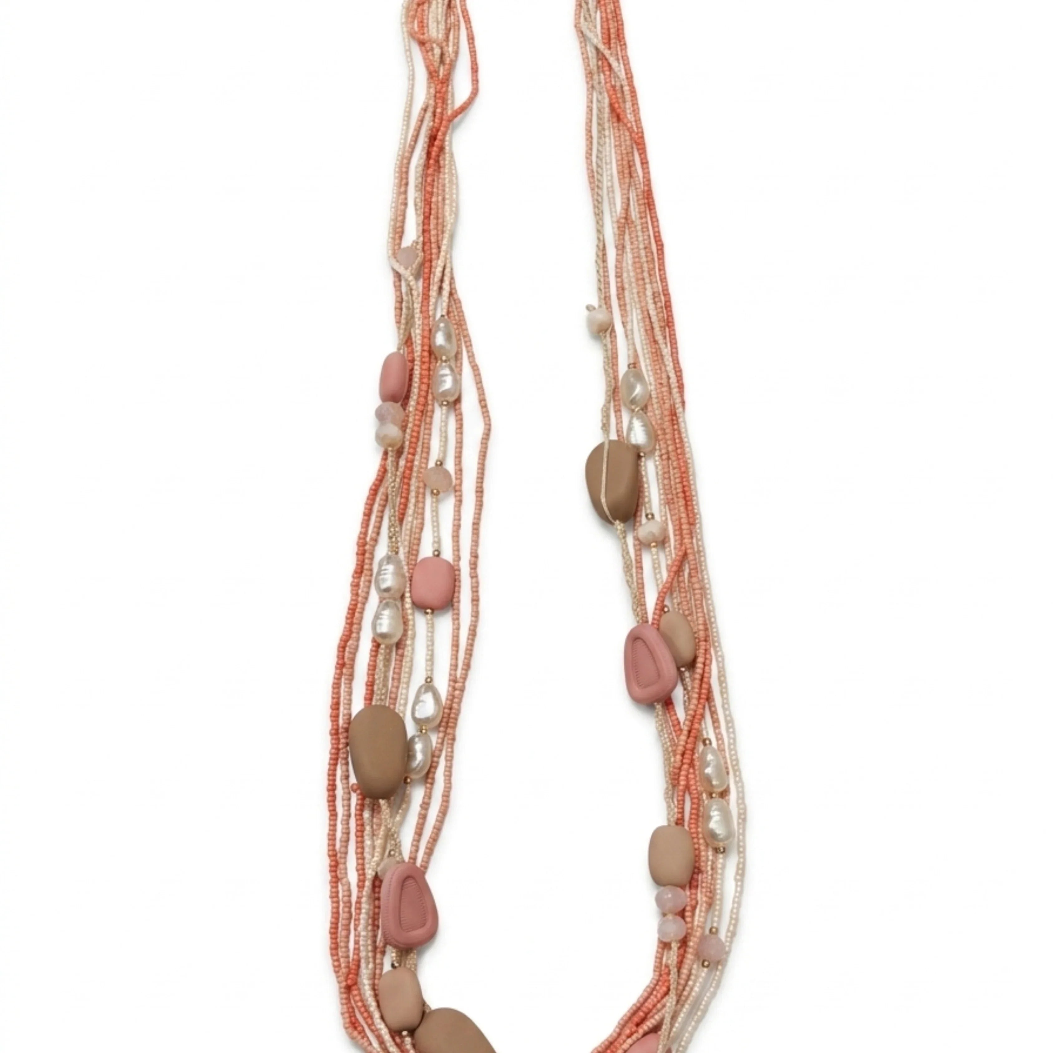 Peach Beige Layered Elegance