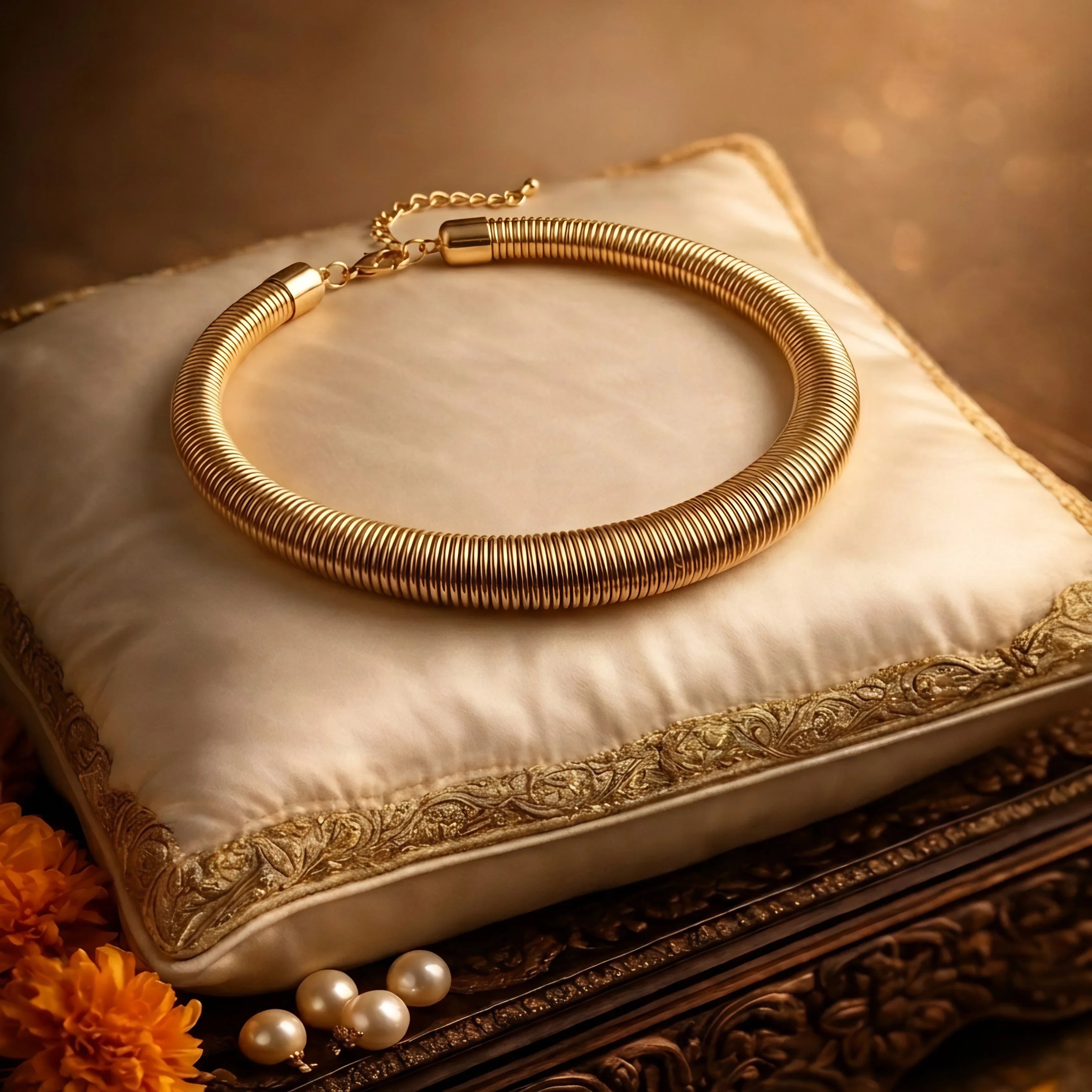 Spring Coil Gold Necklace