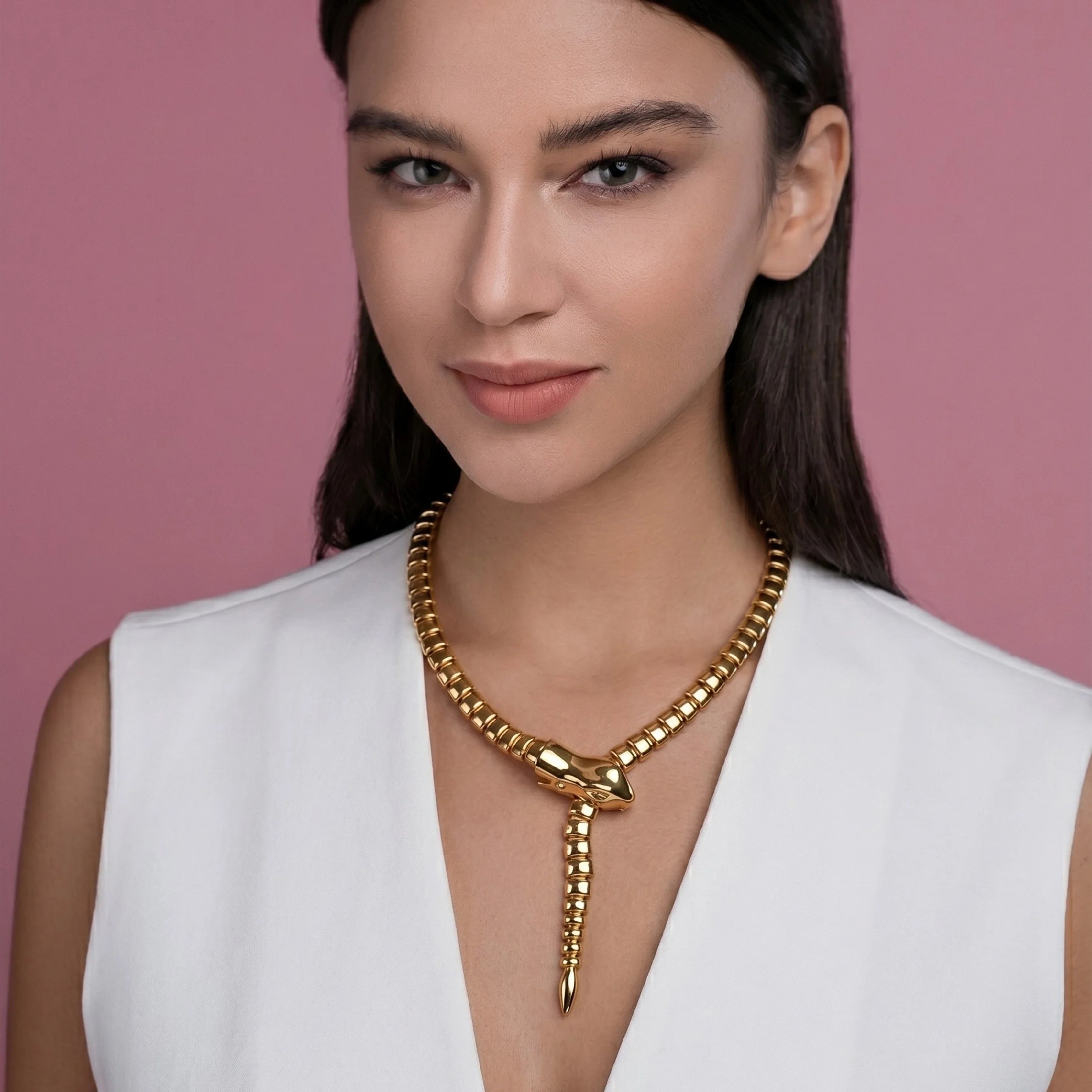 Golden Serpent Necklace